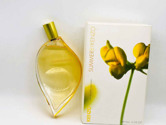 Profumo Summer By Kenzo Vintage in flacone a forma di foglia con confezione elegante