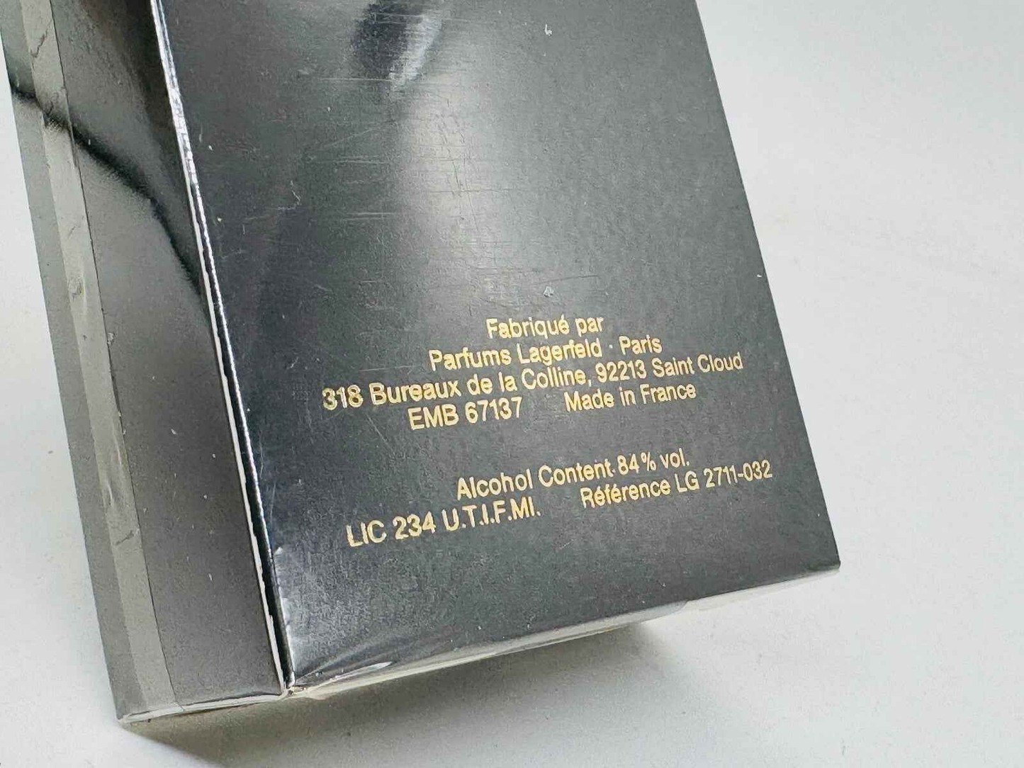 Scatola di profumo Kl Karl Lagerfeld Vintage con dettagli dorati e made in France