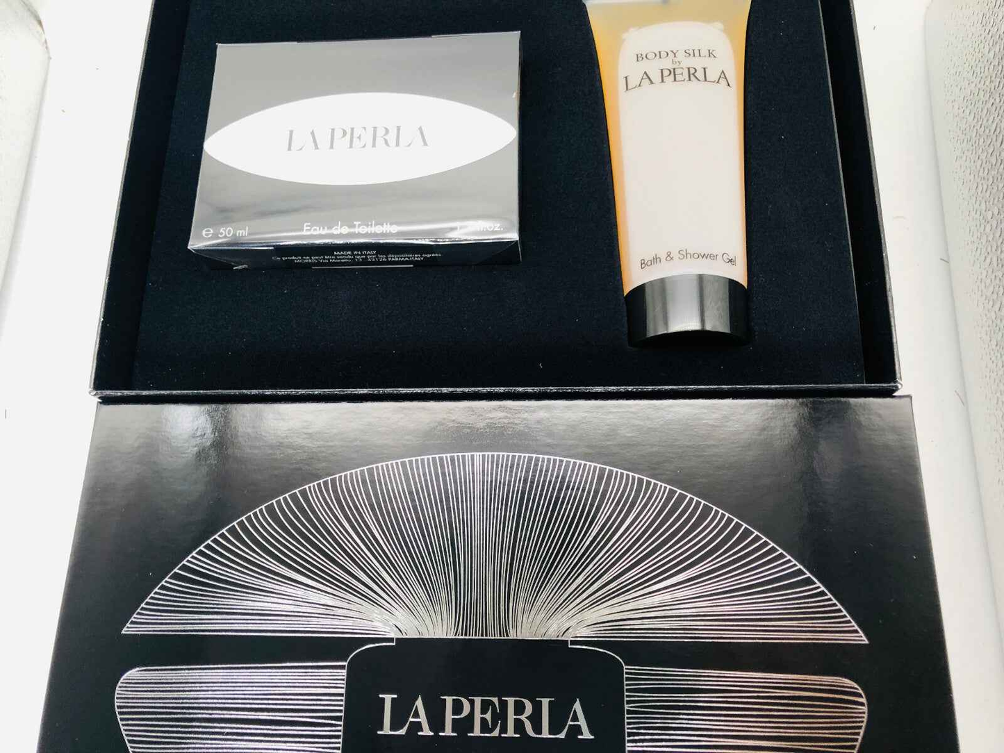 Set regalo La Perla Body Silk Vintage con profumo ed gel doccia in elegante confezione nera