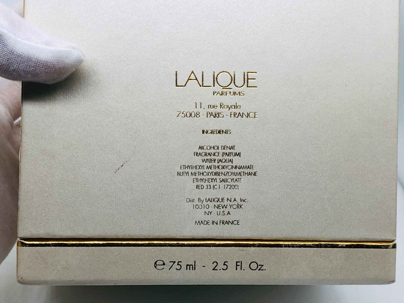 Lalique Les Elfes profumo da 75 ml in elegante confezione dorata per un'esperienza olfattiva unica