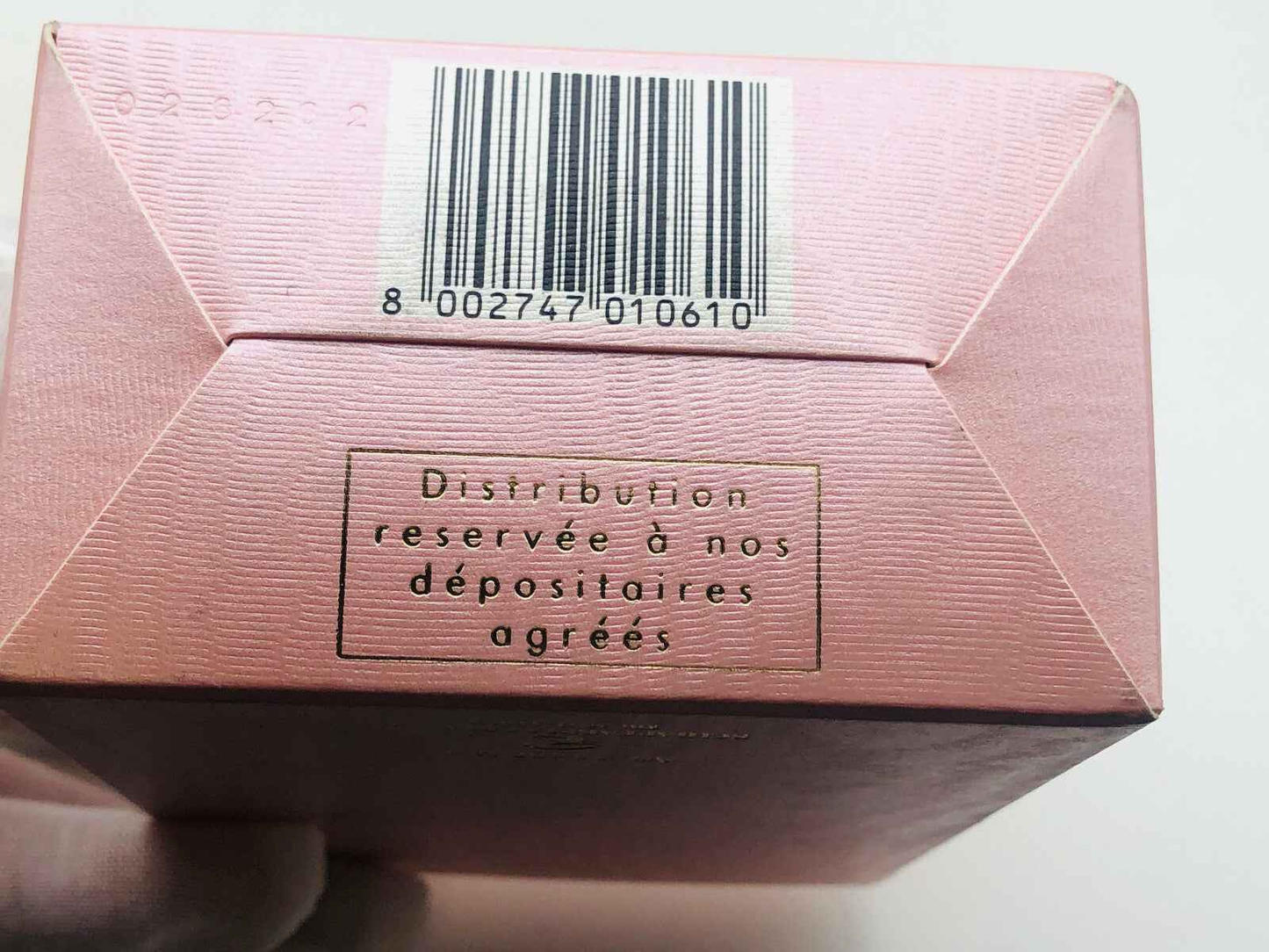 Scatola del Profumo Lancetti Elle Vintage con codice a barre e dettagli di distribuzione