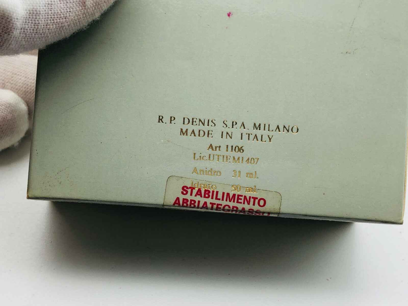 Scatola del profumo Lancetti Uomo Vintage realizzata in Italia con design elegante