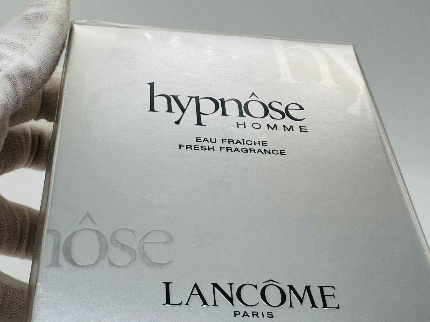Scatola di profumo Lancome Hypnose Homme, fragranza fresca in confezione elegante