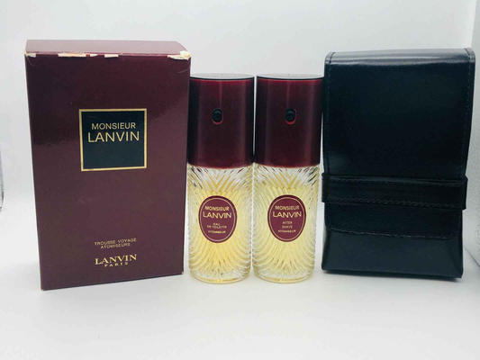 Set di profumi Monsieur Lanvin Vintage con due flaconi e astuccio elegante