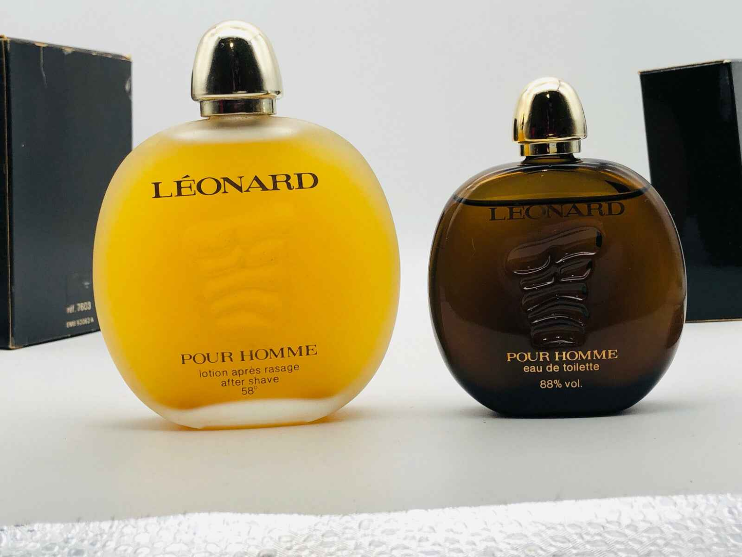 Set di cosmetici LEONARD con profumo Leonard Pour Homme e lozione dopobarba in flaconi eleganti