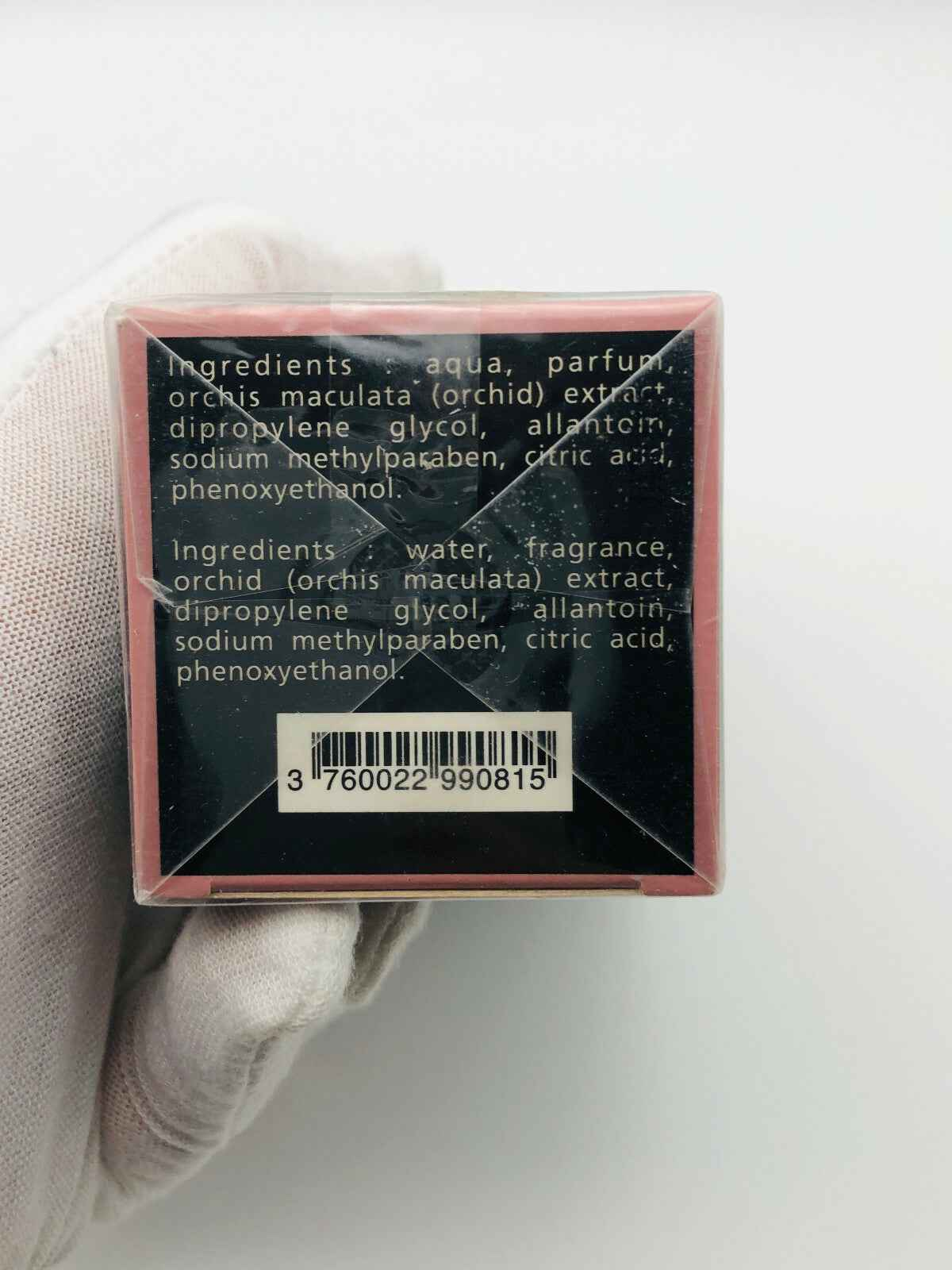 Scatola di prodotto Les Bains Du Marais con ingredienti come estratto di orchidea e glicole dipropilenico