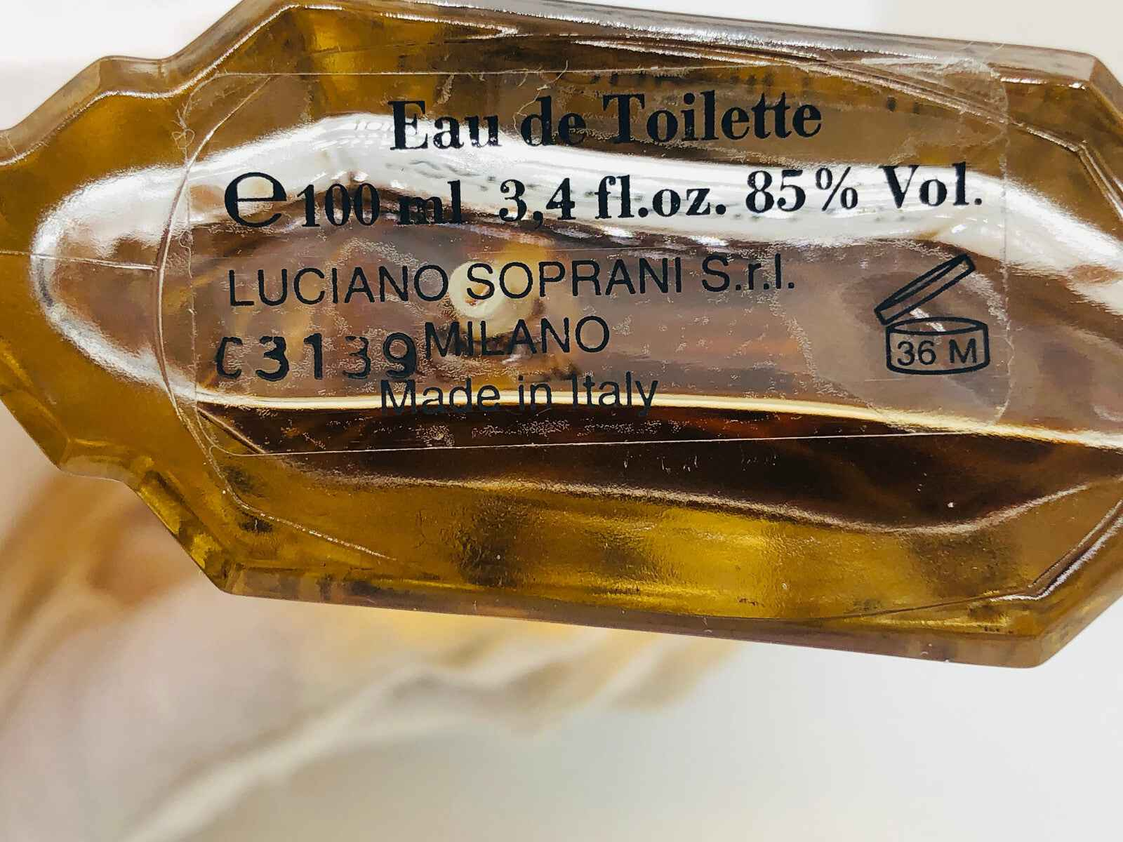 Flacone di Eau de Toilette Luciano Soprani Donna Vintage da 100 ml con etichetta elegante