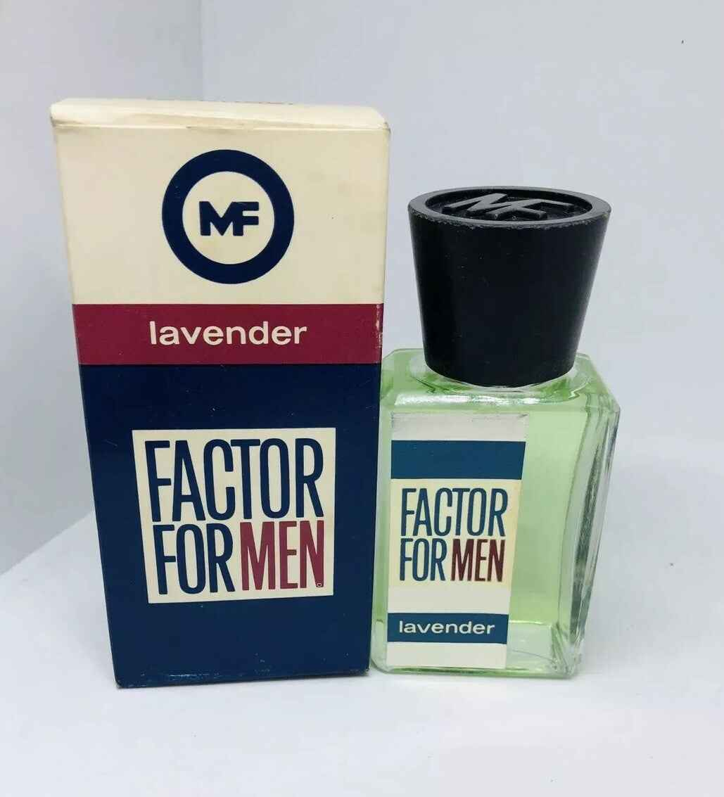 Profumo Max Factor For Men Lavender con flacone verde e confezione originale.