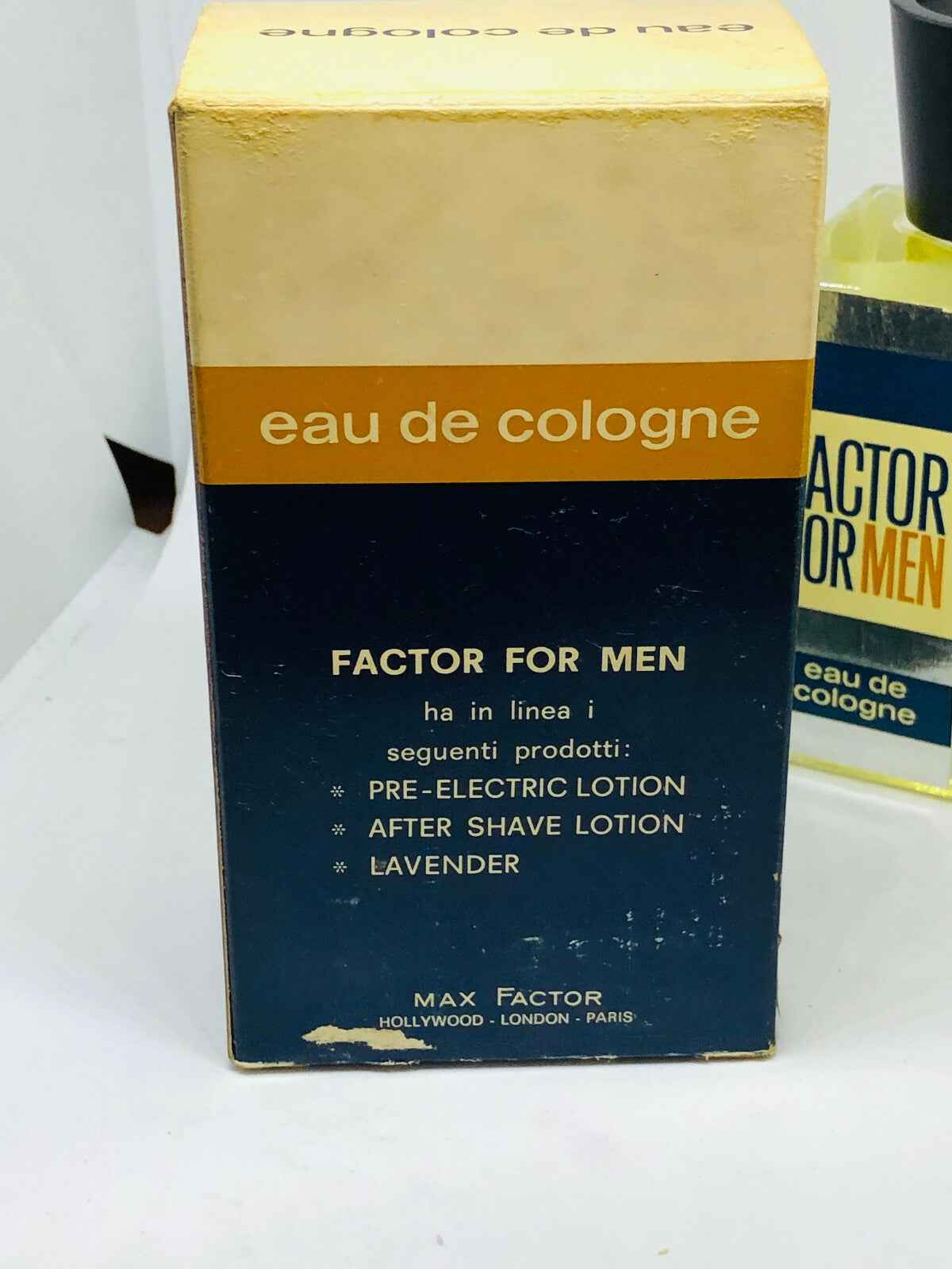 Confezione di eau de cologne Factor for Men di Max Factor con dettagli sul prodotto