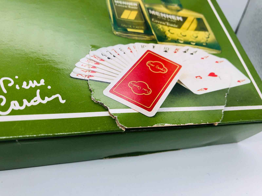 Scatola del profumo Green Tonic Mennen con carte da gioco incluse nel design elegante