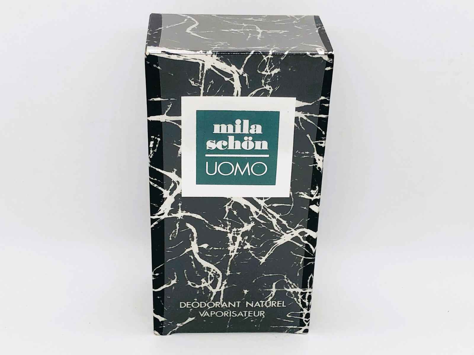 Deodorante naturale Mila Schon Uomo Vintage con elegante confezione a design marmorizzato