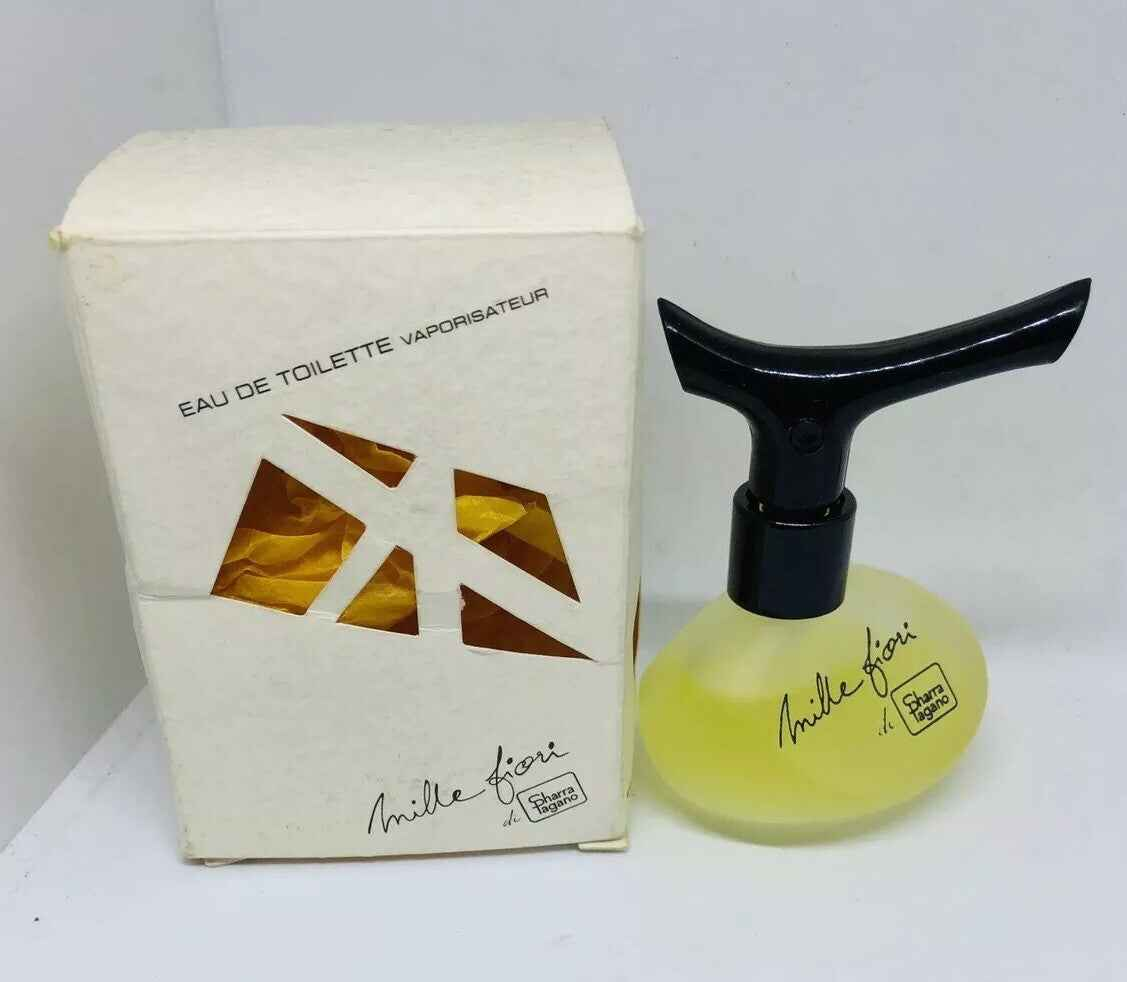 Profumo Sharra Pagano in flacone giallo con erogatore e confezione elegante