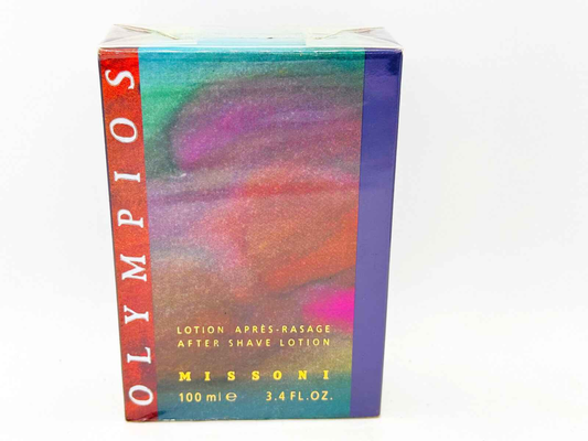 Missoni Olympios Vintage after shave lotion 100 ml con una confezione colorata e elegante