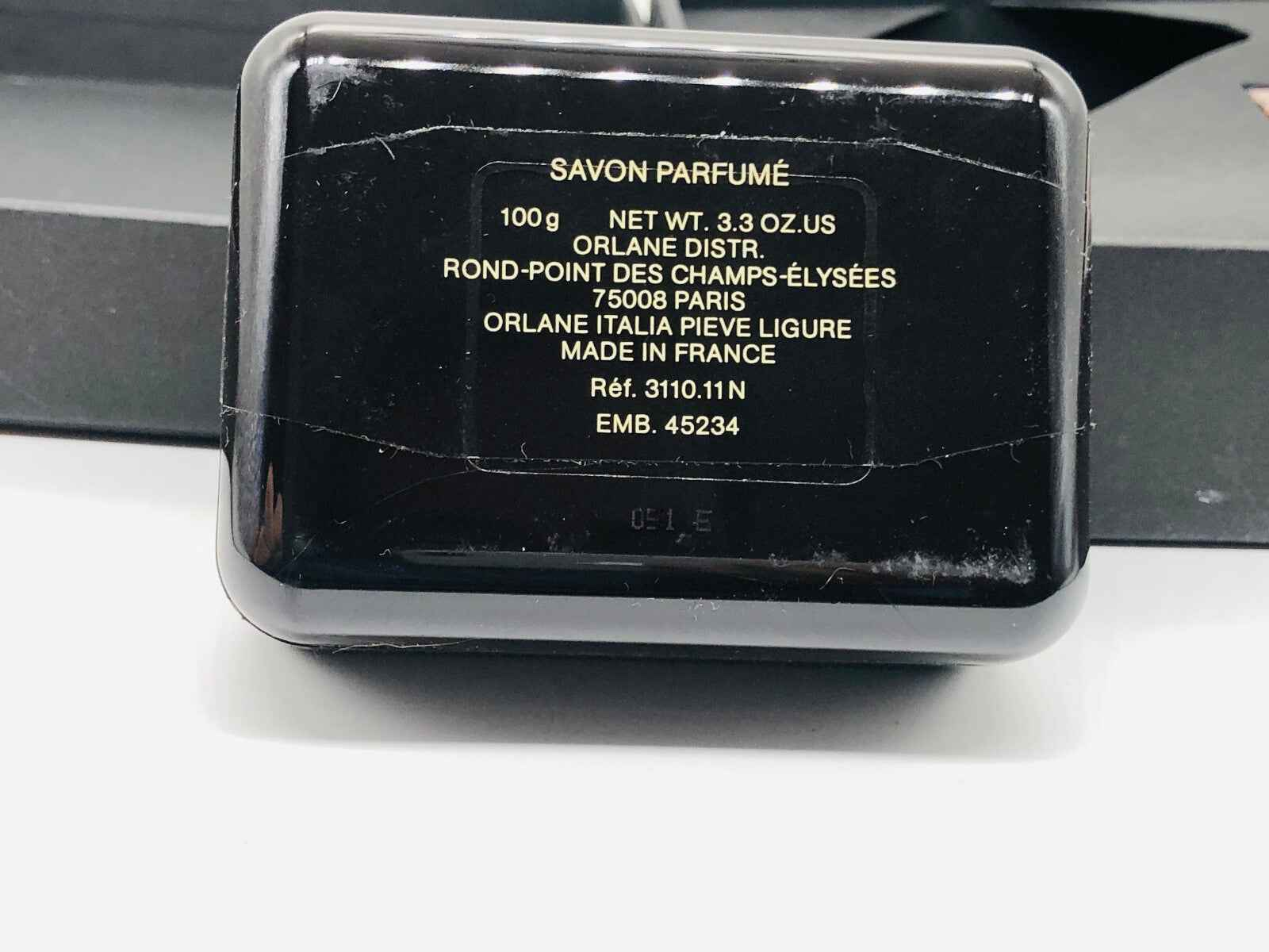 Savon parfumé da 100g Orlane con etichetta nera e dettagli in oro per profumo Missoni Uomo Vintage
