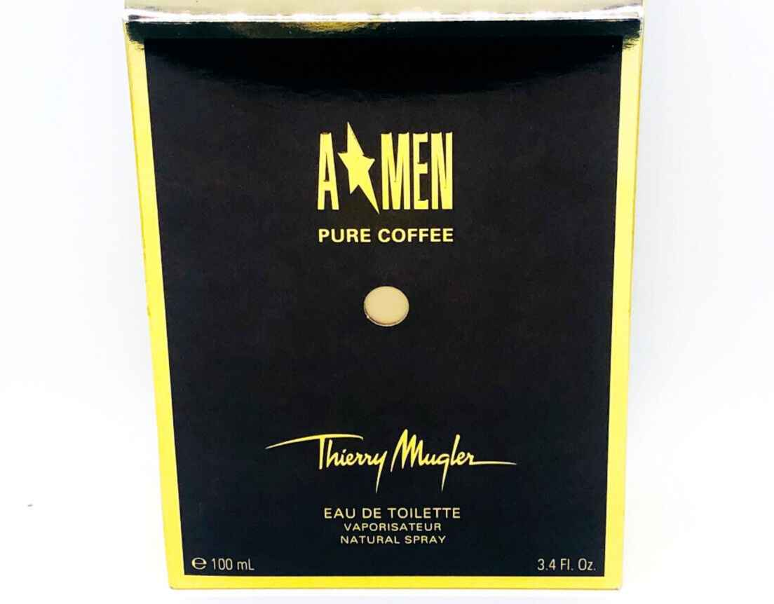 Scatola del Profumo Vintage Mugler A Men Pure Coffee da 100 ml in confezione elegante