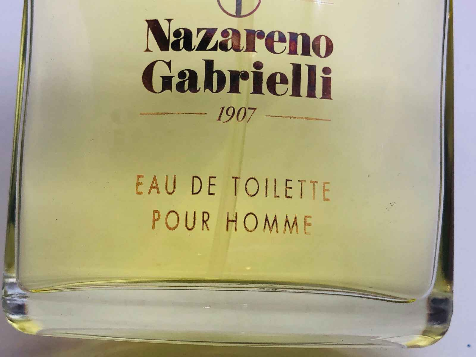 Flacone di profumo Vintage Nazareno Gabrielli Eau de Toilette pour Homme con etichetta dorata