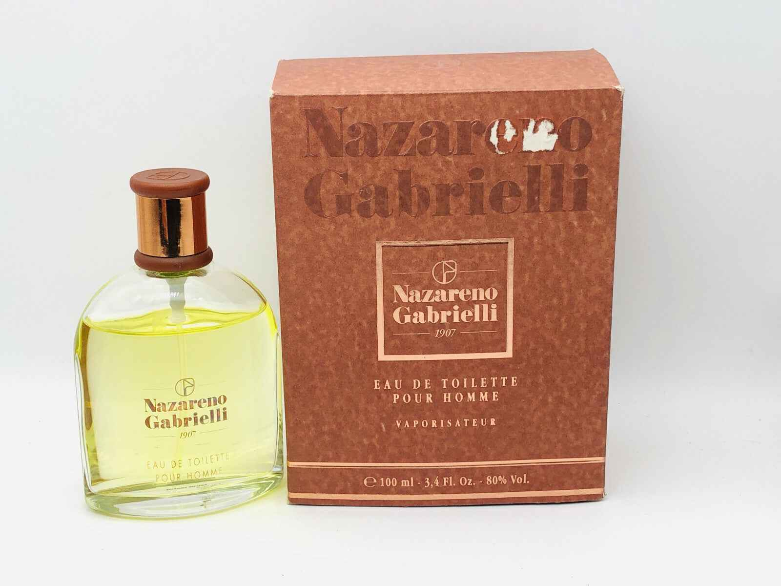 Profumo Vintage Nazareno Gabrielli in flacone da 100 ml con confezione originale marrone per uomo