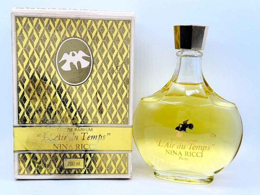 Profumo Nina Ricci L'Air Du Temps Vintage in flacone elegante da 200 ml con confezione dorata