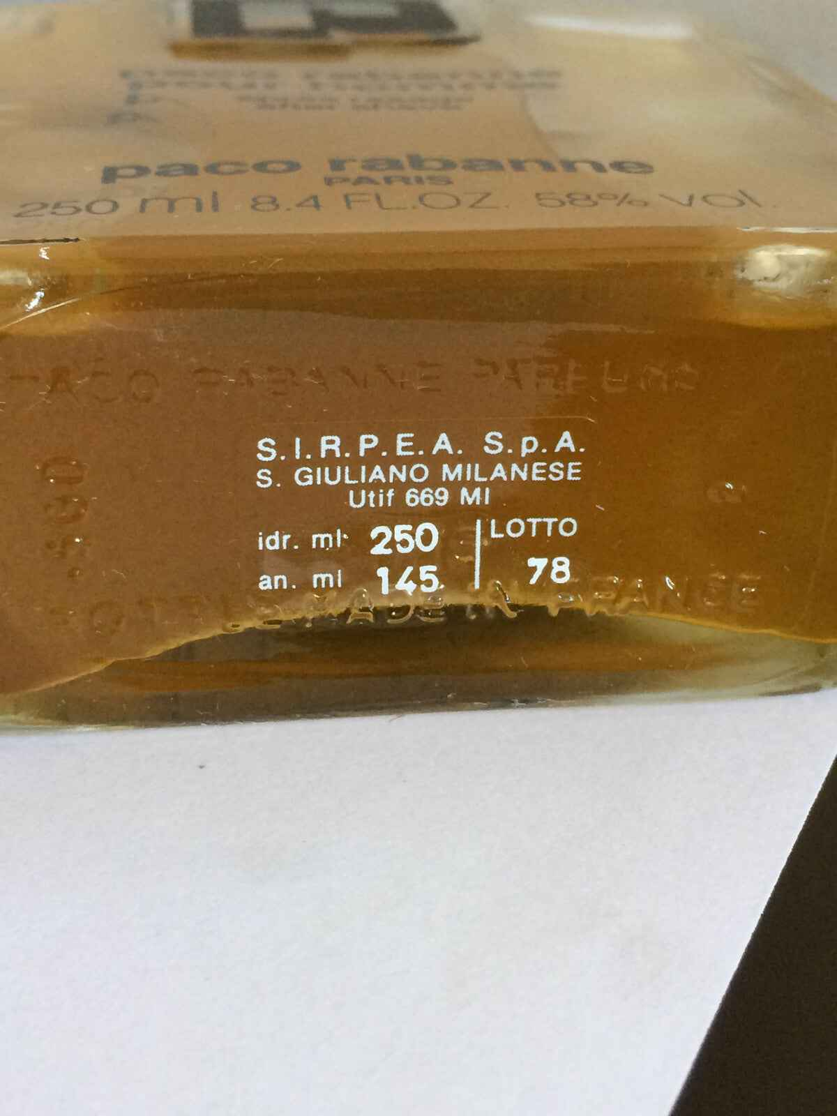 Flacone di Dopobarba Paco Rabanne Pour Homme da 250 ml con design elegante e classico