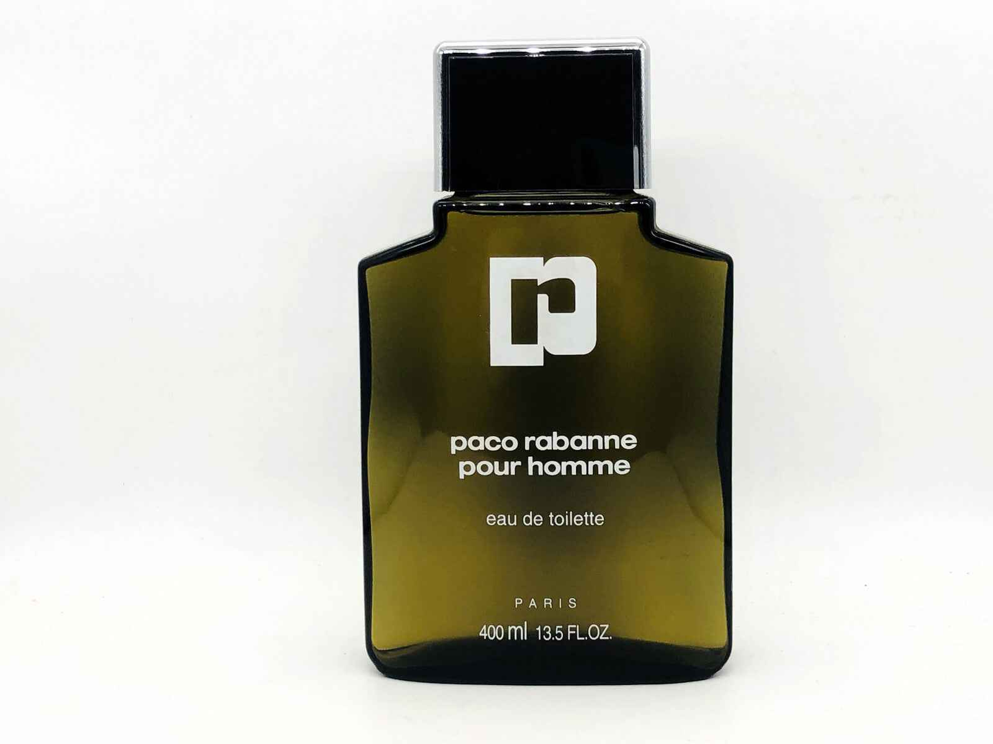 Flacone di Paco Rabanne Pour Homme Vintage da 400 ml, elegante eau de toilette con un design distintivo