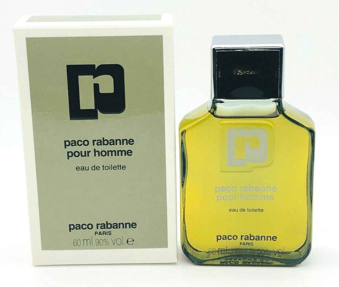 Profumo Paco Rabanne Vintage in bottiglia trasparente con scatola elegante per uomini