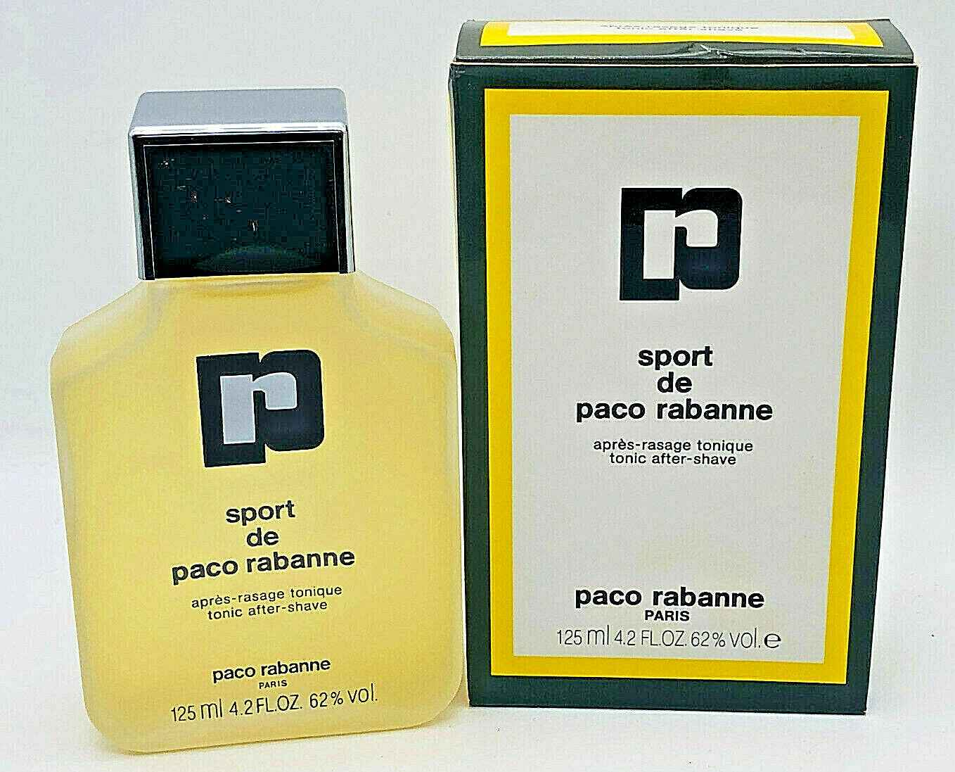 Profumo Sport Paco Rabanne Vintage in flacone da 125 ml con confezione originale per un tocco di eleganza