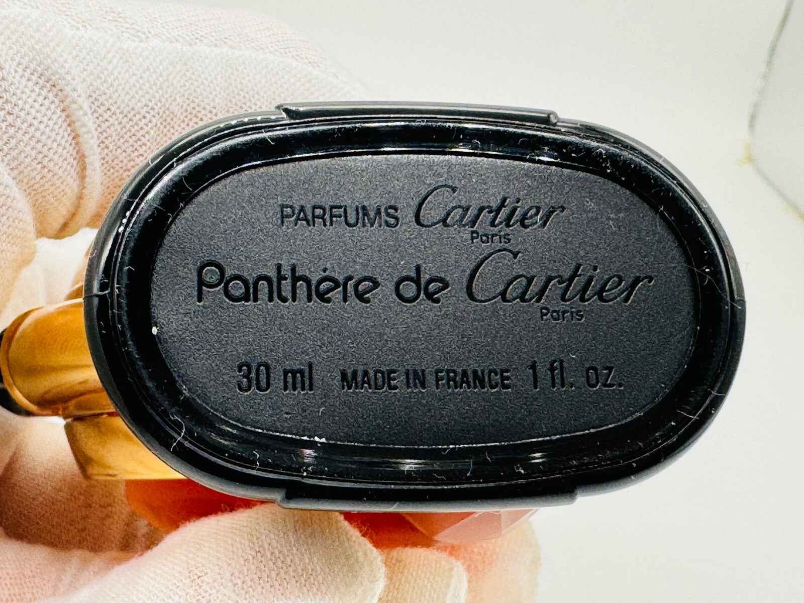 Flacone di profumo Panthère Cartier Vintage da 30 ml con etichetta nera per collezionisti
