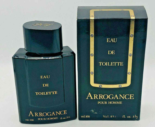 Profumo Arrogance Pour Homme in elegante flacone con scatola, perfetto per l'uso quotidiano