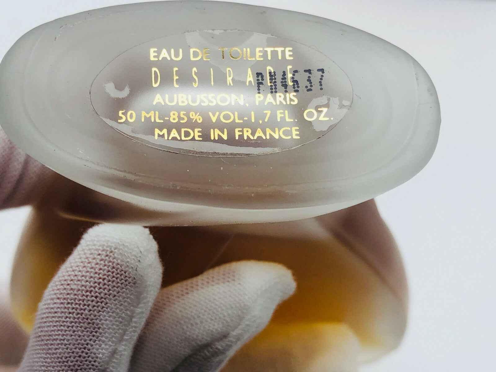 Profumo Aubusson Desirade Vintage in bottiglia elegante da 50 ml con etichetta dorata