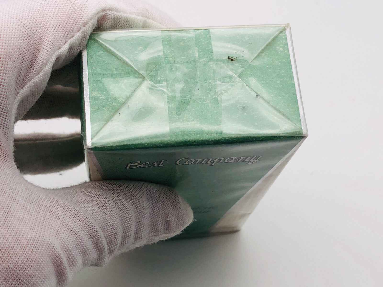 Confezione di profumo Best Company Vintage con design classico e tonalità verde