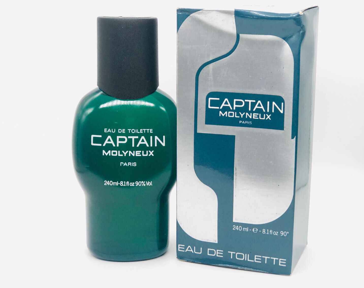Profumo Captain Molyneux Vintage, eau de toilette in bottiglia verde da 240ml con confezione elegante