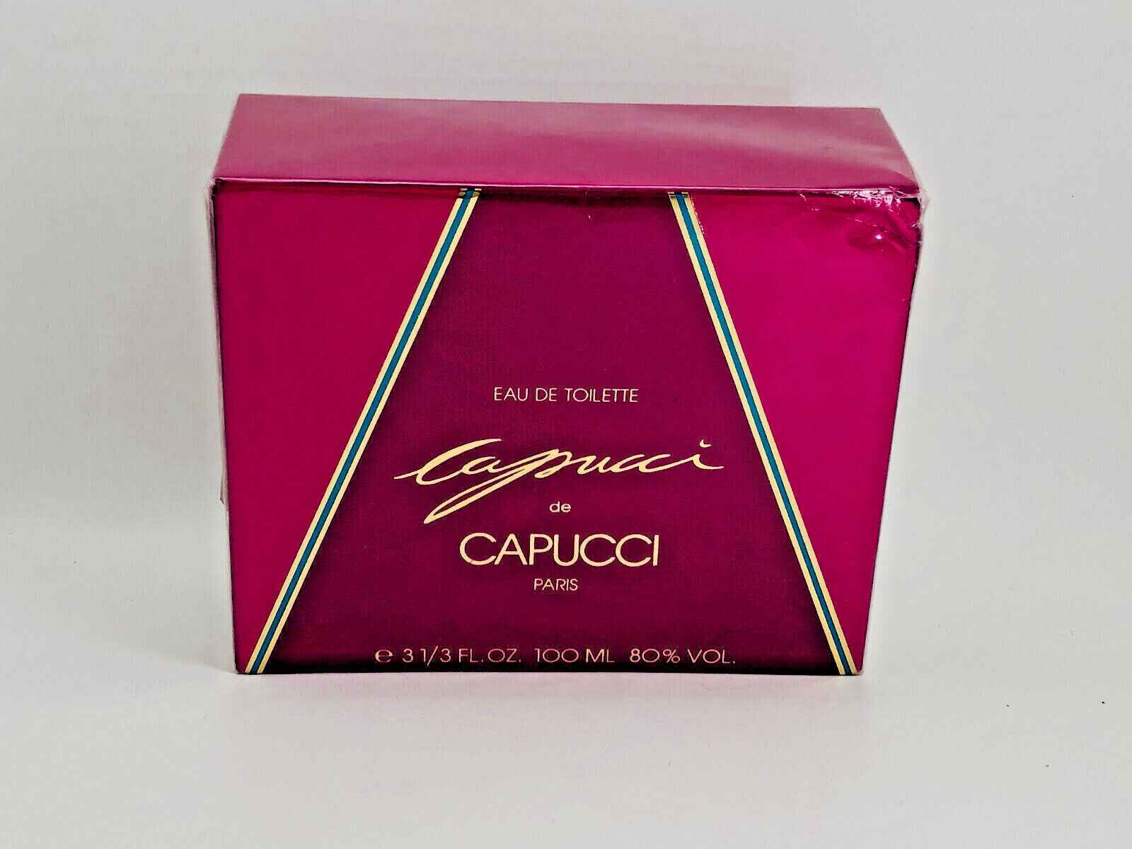 Scatola di profumo Capucci De Capucci in formato da 100 ml con design elegante e colorato