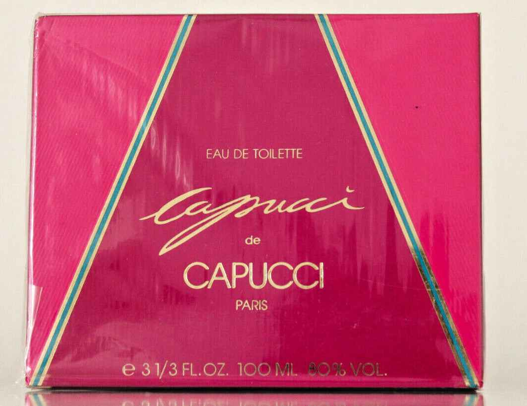 Confezione del profumo Capucci De Capucci in scatola rosa da 100 ml, eau de toilette per un profumo elegante