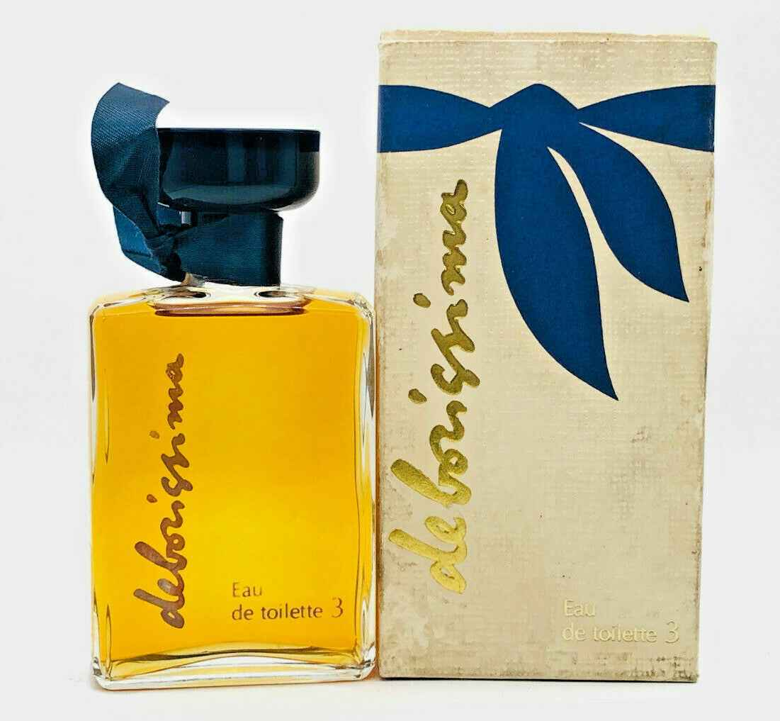 Profumo Deborah Vintage in bottiglia con nastro blu ed elegante confezione in cartone
