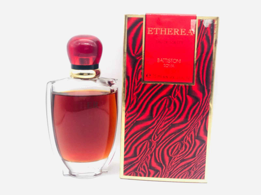 Bottiglia di profumo Etherea Battistoni Vintage con confezione elegante e design raffinato