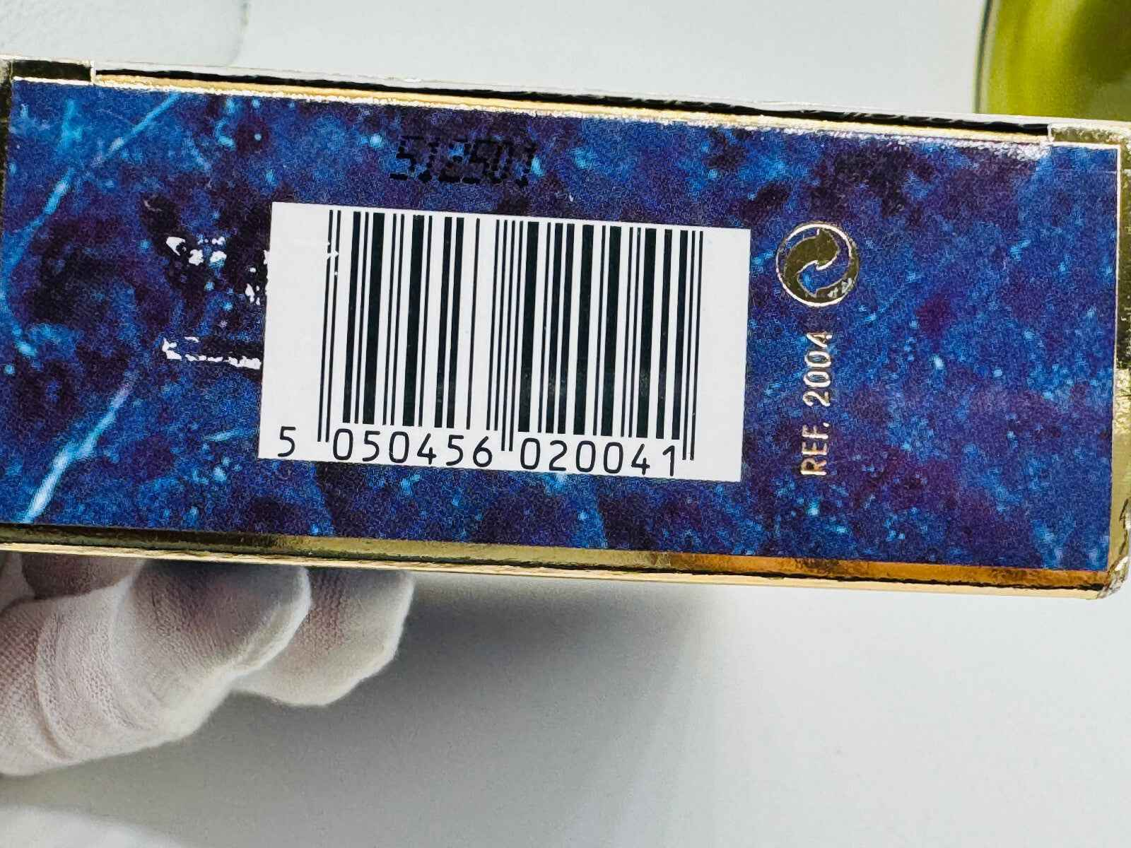 Scatola di profumo Francesco Smalto Vintage con codice a barre, elegante design blu e dorato