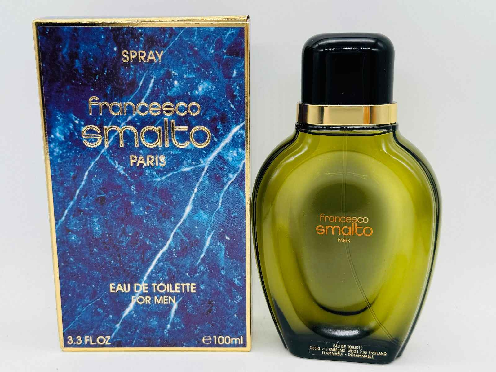Profumo Francesco Smalto Vintage in flacone verde da 100 ml con confezione elegante per uomini