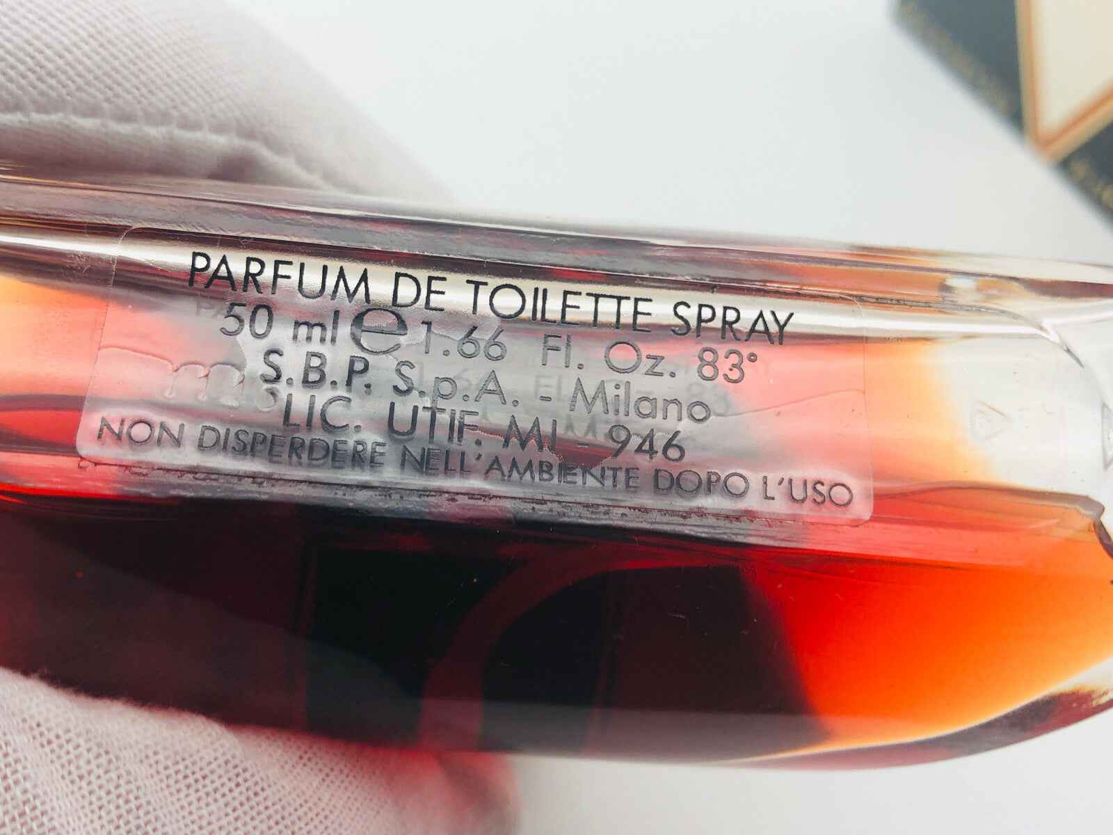 Flacone di profumo Gian Marco Venturi Vintage da 50 ml con spray e etichetta dettagliata