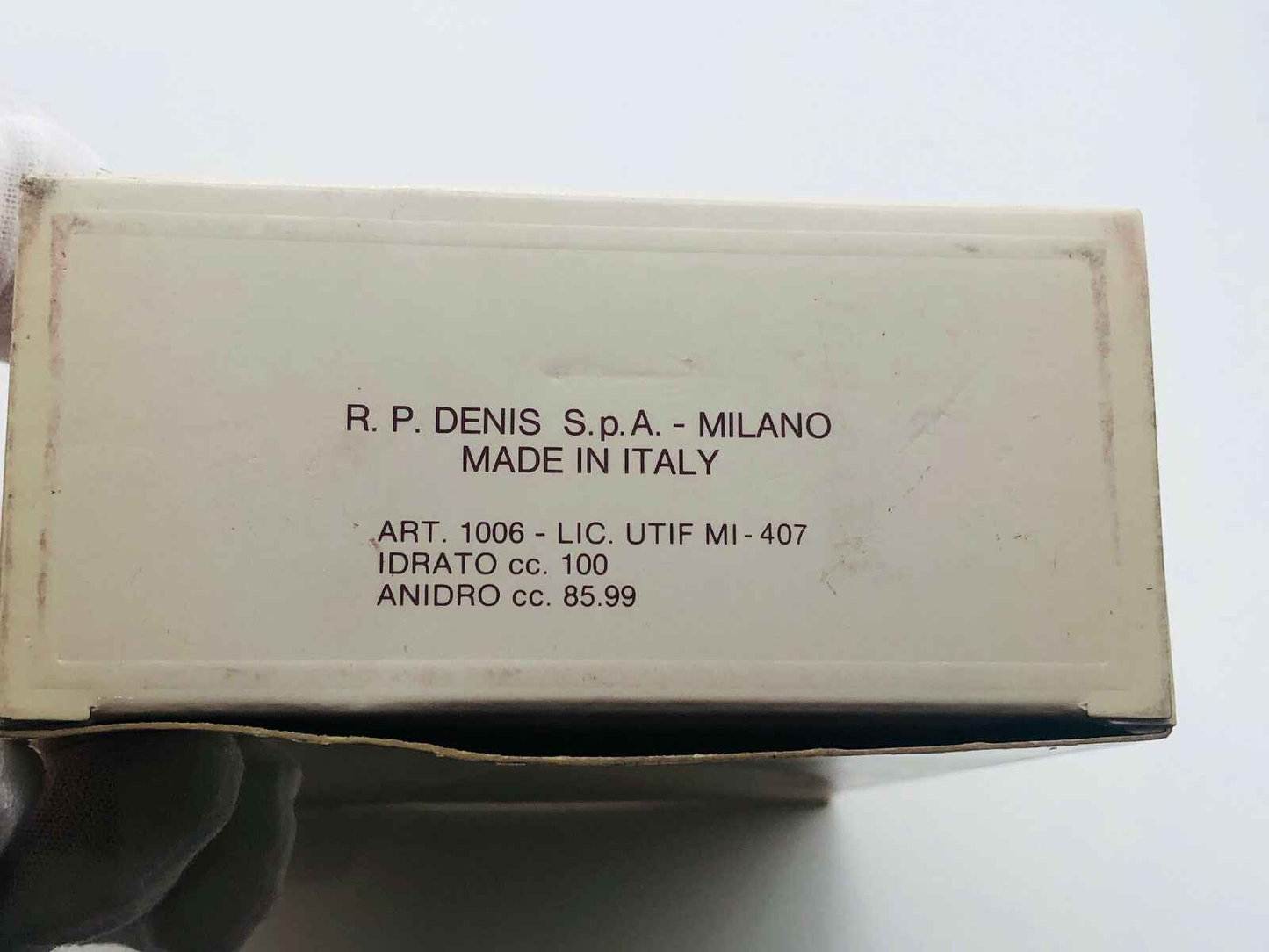 Scatola di profumo Lancetti Donna con dettagli di produzione e origine italiana