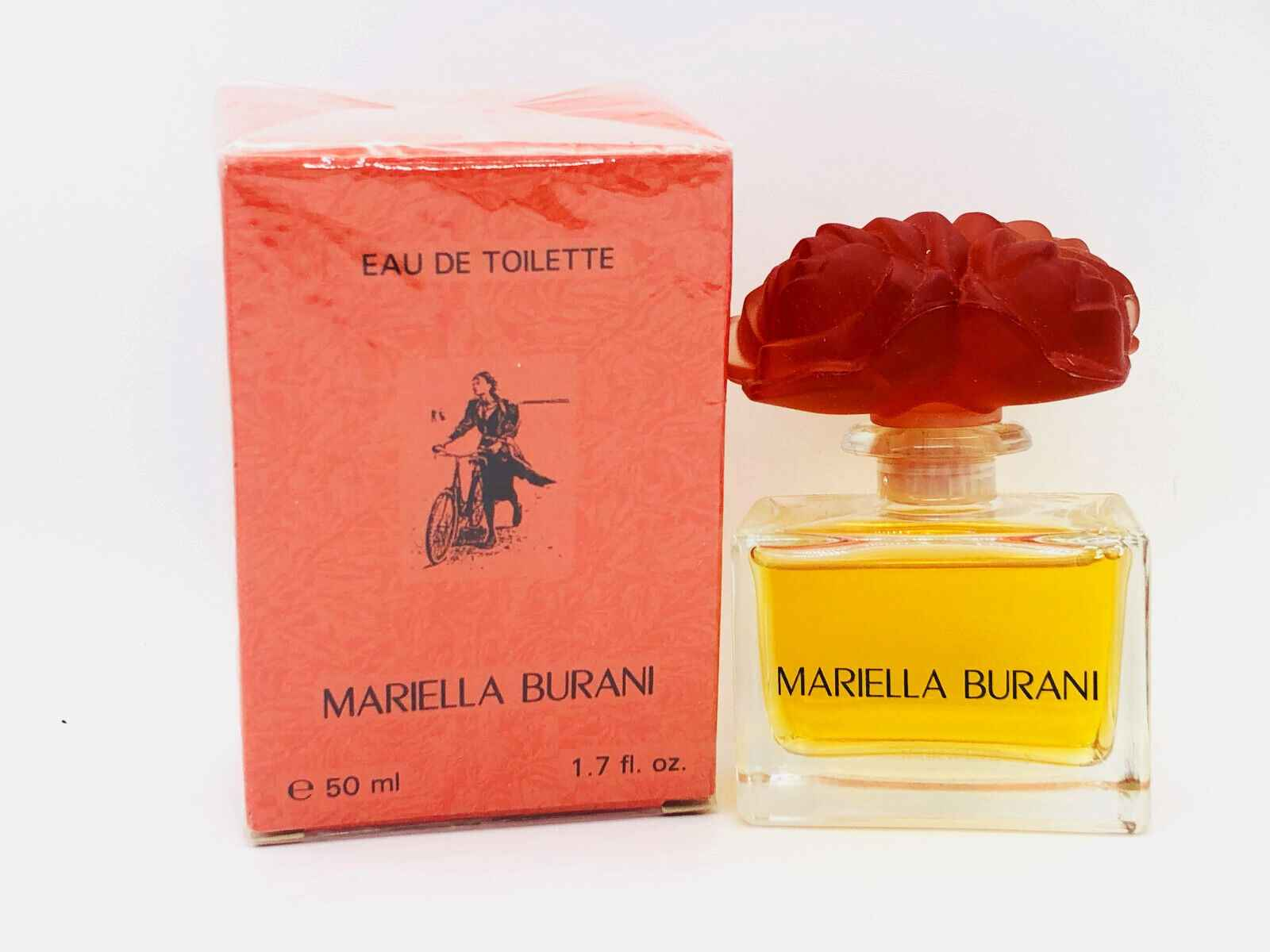 Profumo Mariella Burani Vintage con flacone decorato a fiore e scatola elegante da 50 ml