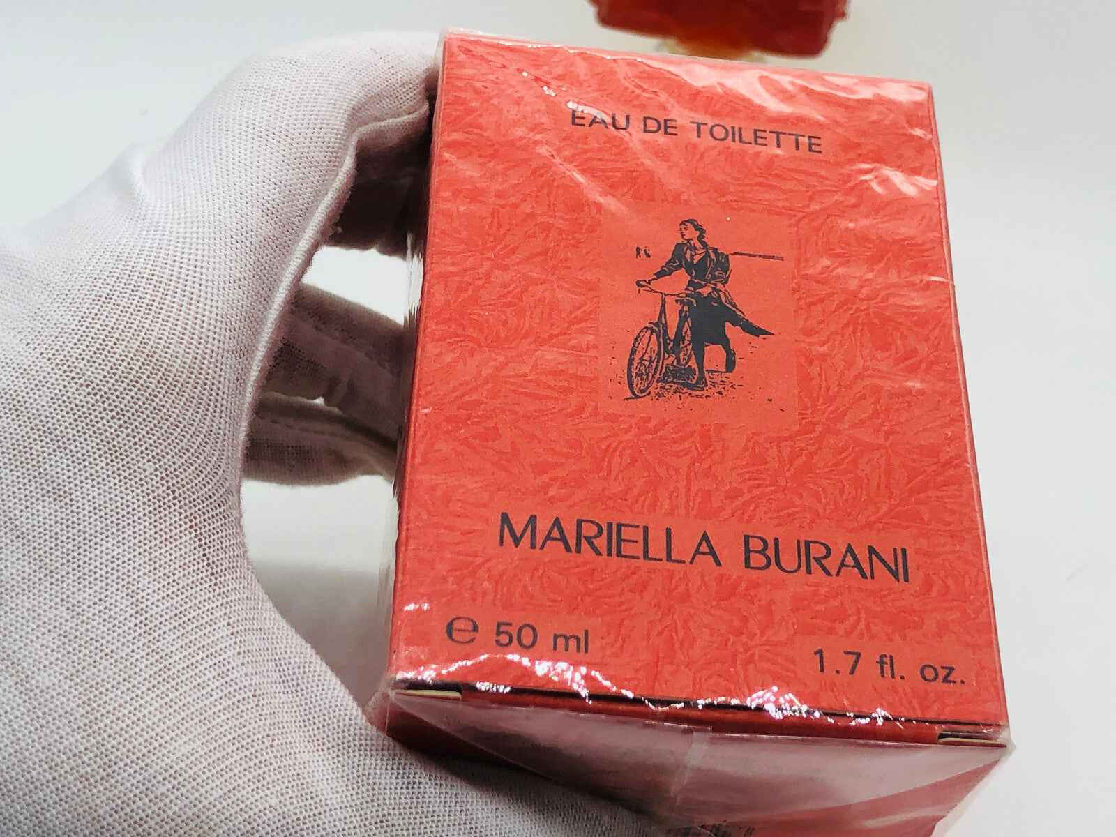 Scatola di profumo Mariella Burani Vintage, Eau de Toilette 50 ml con illustrazione d'epoca