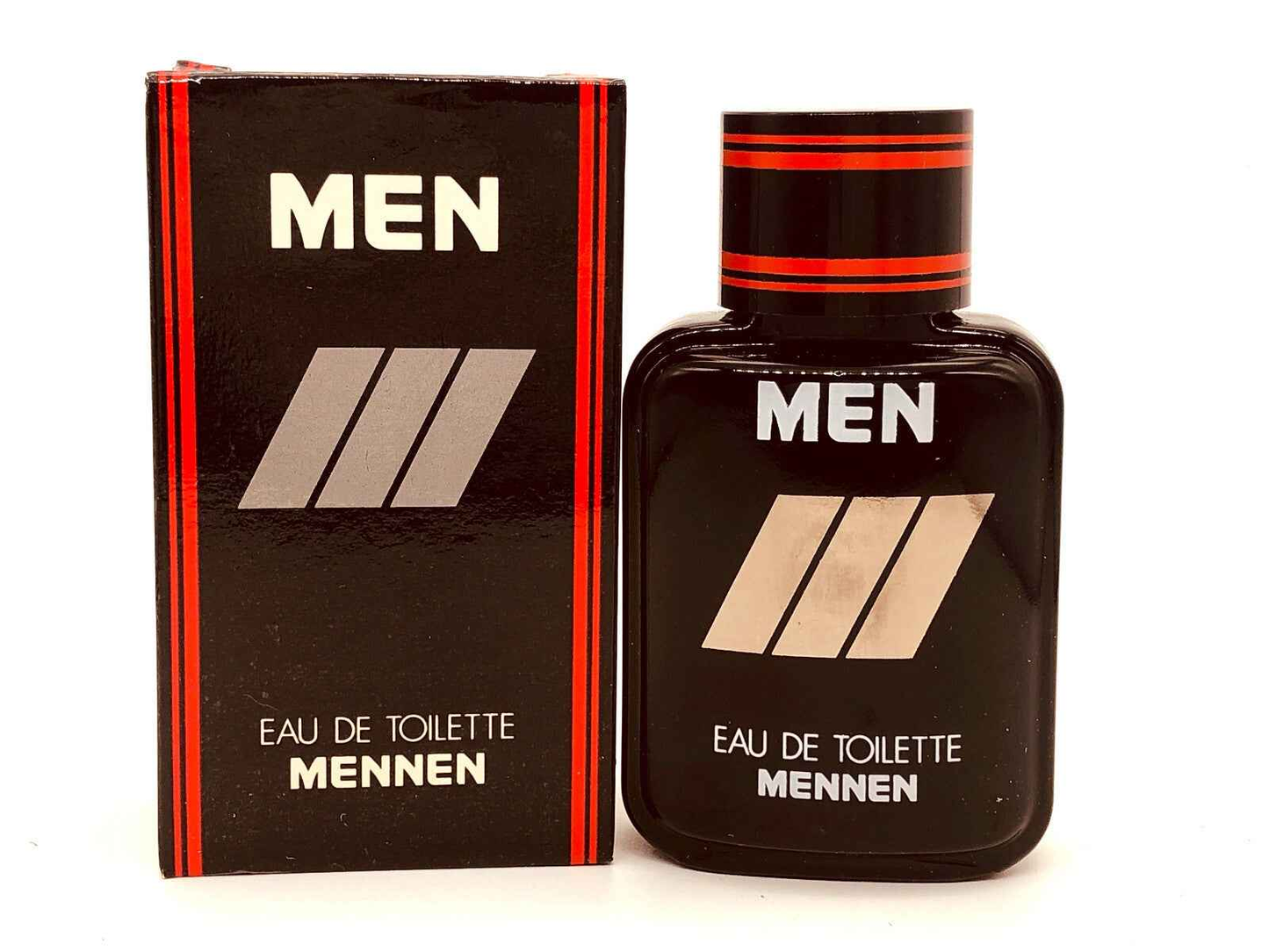 Profumo Mennen Men in flacone nero con scatola, ideale per uomini in cerca di freschezza