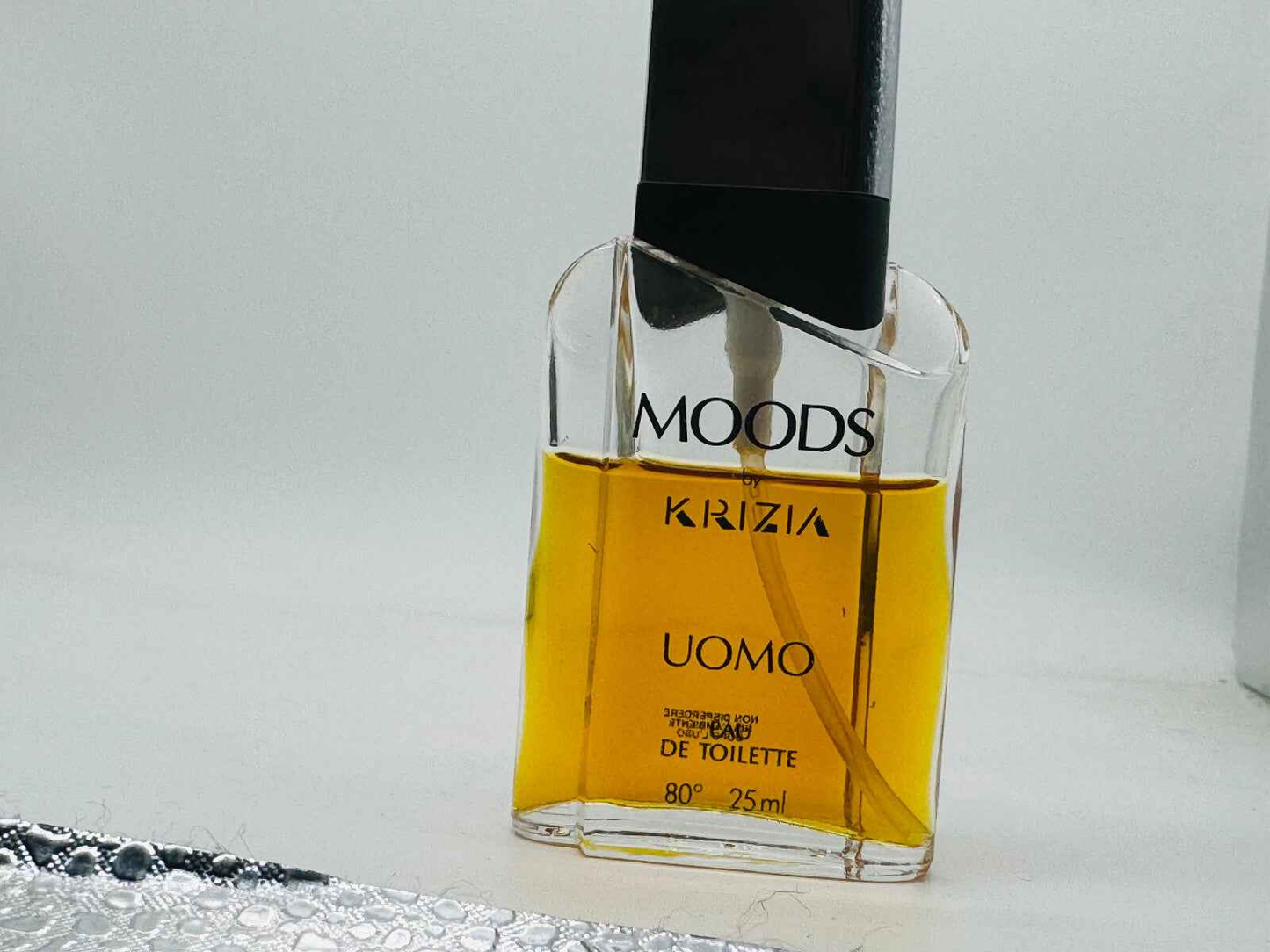 Flacone di Profumo Moods Krizia Vintage per Uomo da 25ml con design elegante e colore dorato