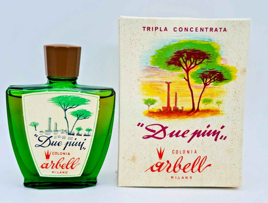 Profumo Pino Arbell in bottiglia verde con etichetta artistica e scatola originale