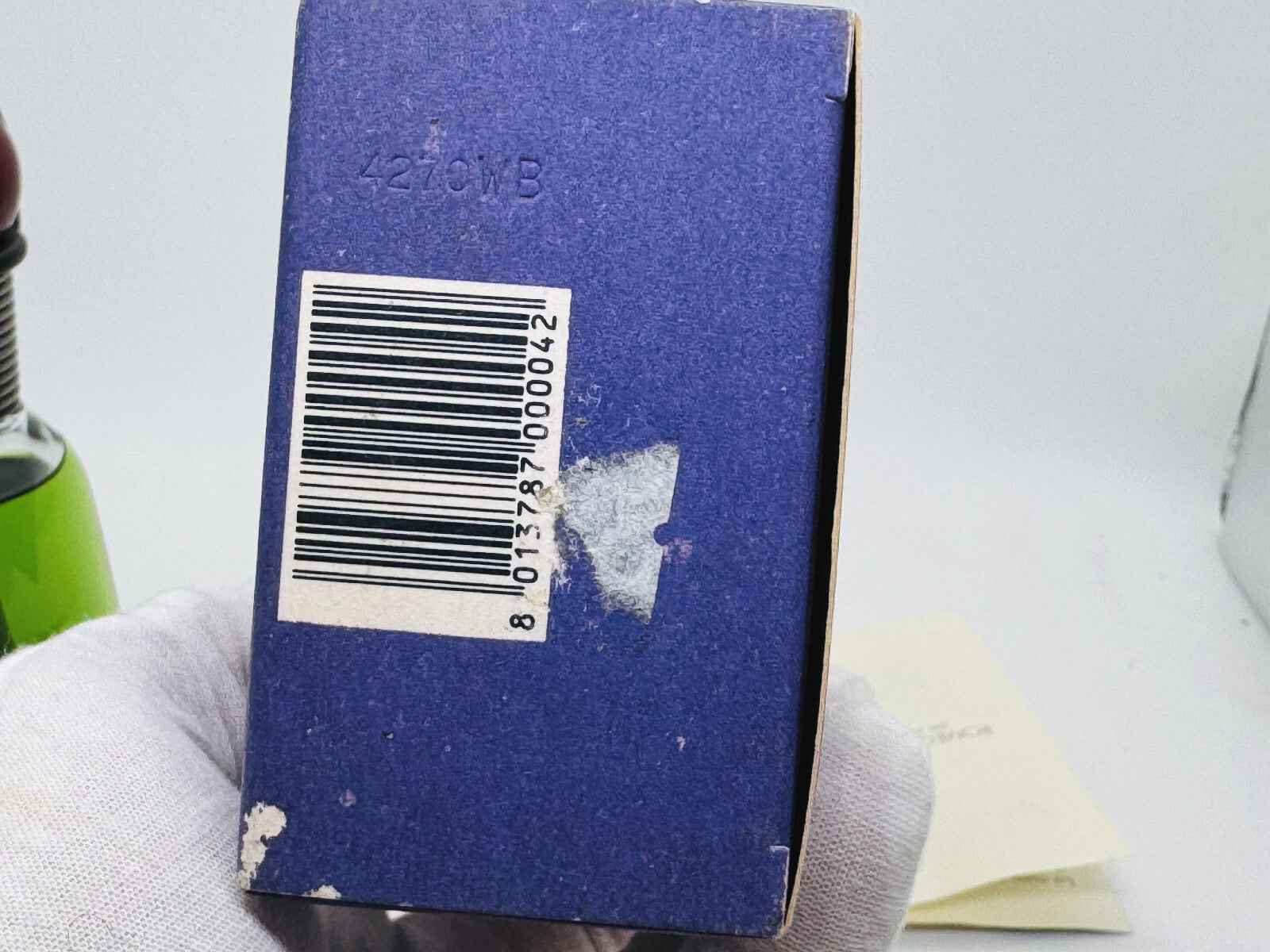 Scatola del profumo Romeo Gigli Uomo Vintage con codice a barre sul lato