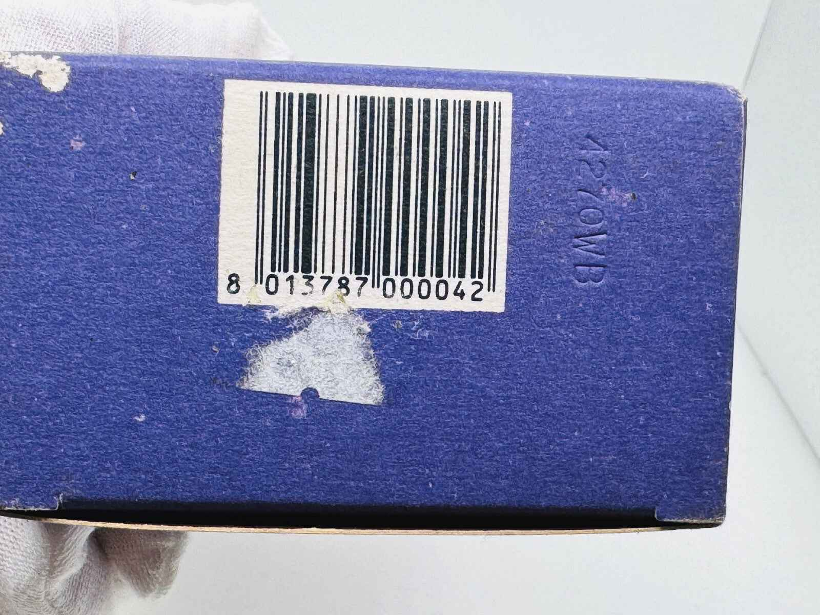 Scatola del profumo Romeo Gigli Uomo Vintage con codice a barre chiaramente visibile