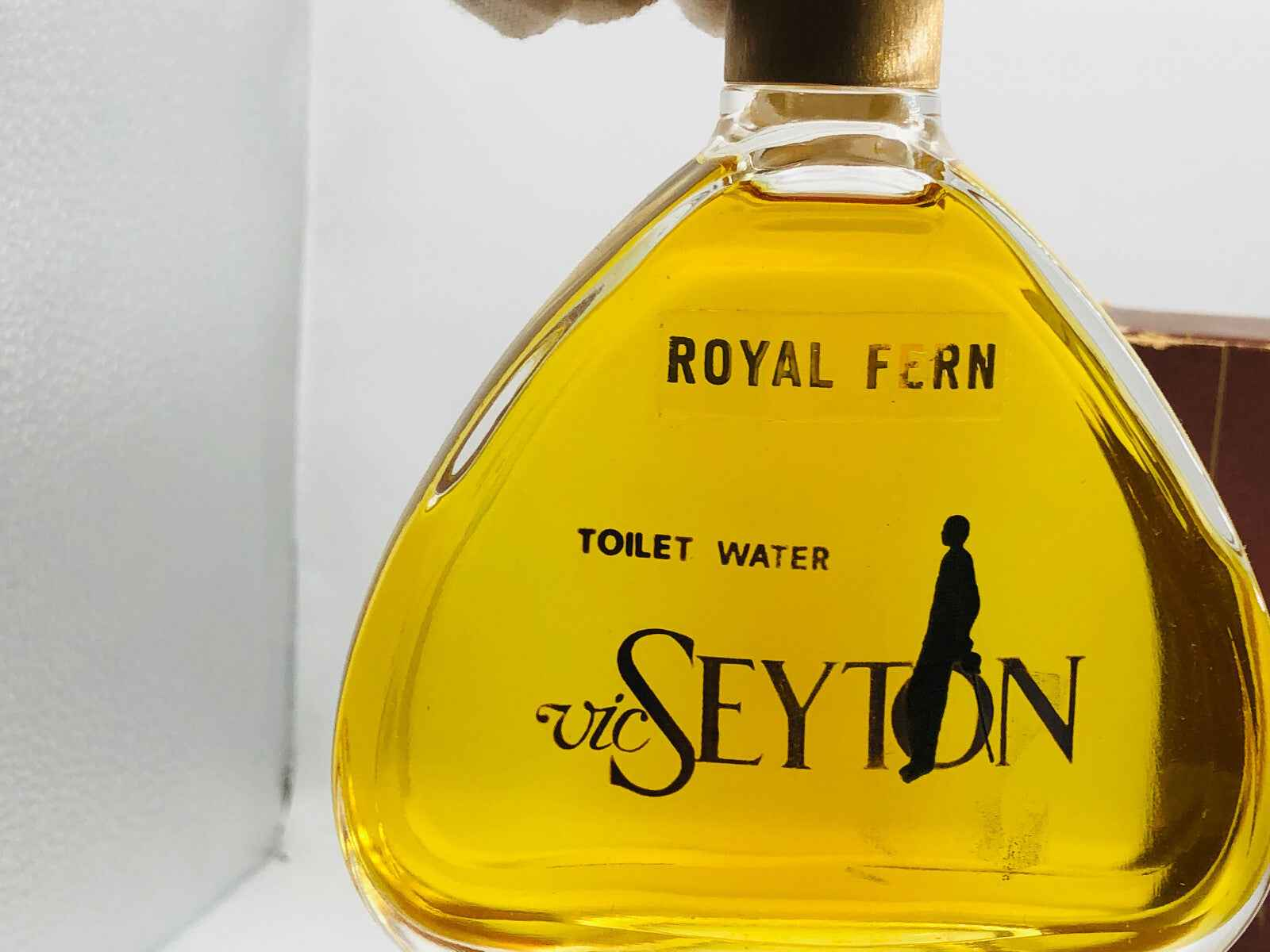 Bottiglia di profumo Royal Fern di Vic Seyton, acqua di toilette in un elegante design triangolare