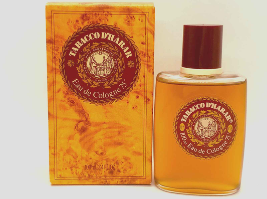 Profumo Tabacco Harar Vintage in bottiglia di vetro con confezione elegante in legno naturale