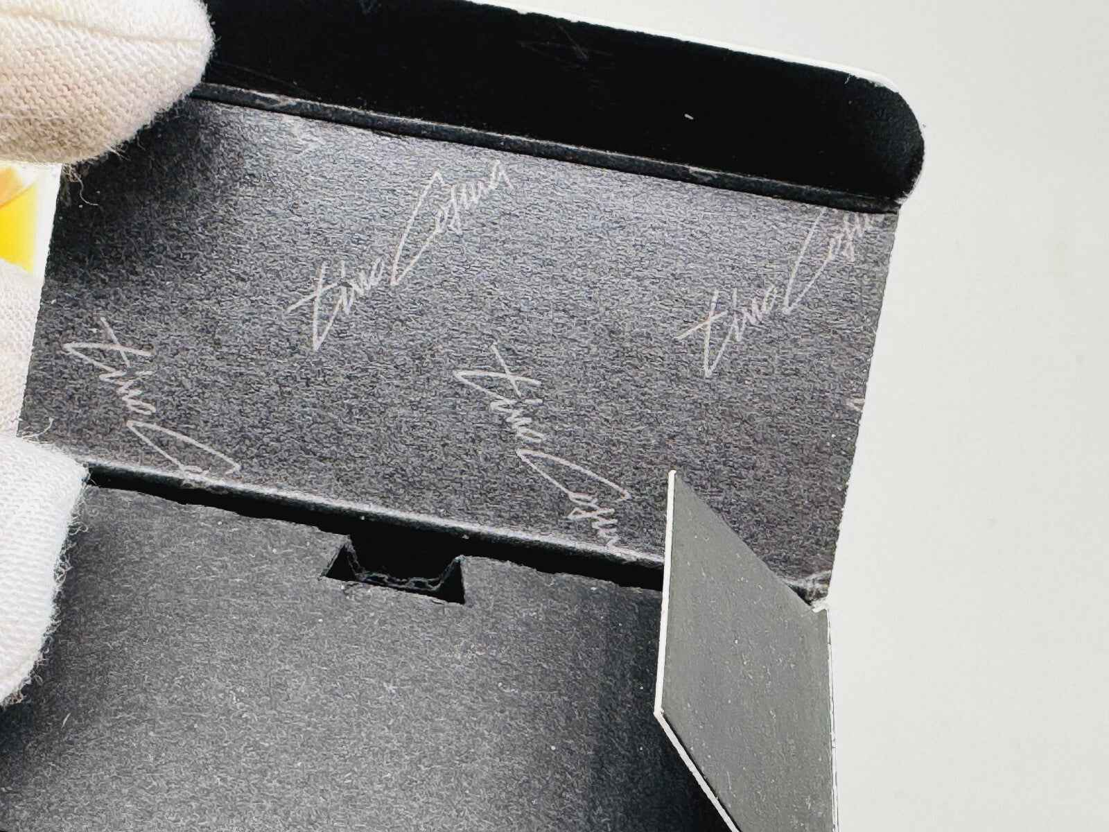 Interiore della confezione del profumo Tino Cosma Vintage con dettagli eleganti.