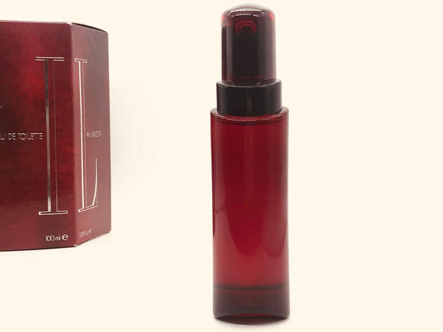 Flacone di profumo Vintage Il Lancetti da 100 ml con confezione rossa elegante